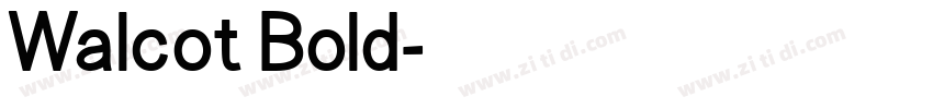 Walcot Bold字体转换